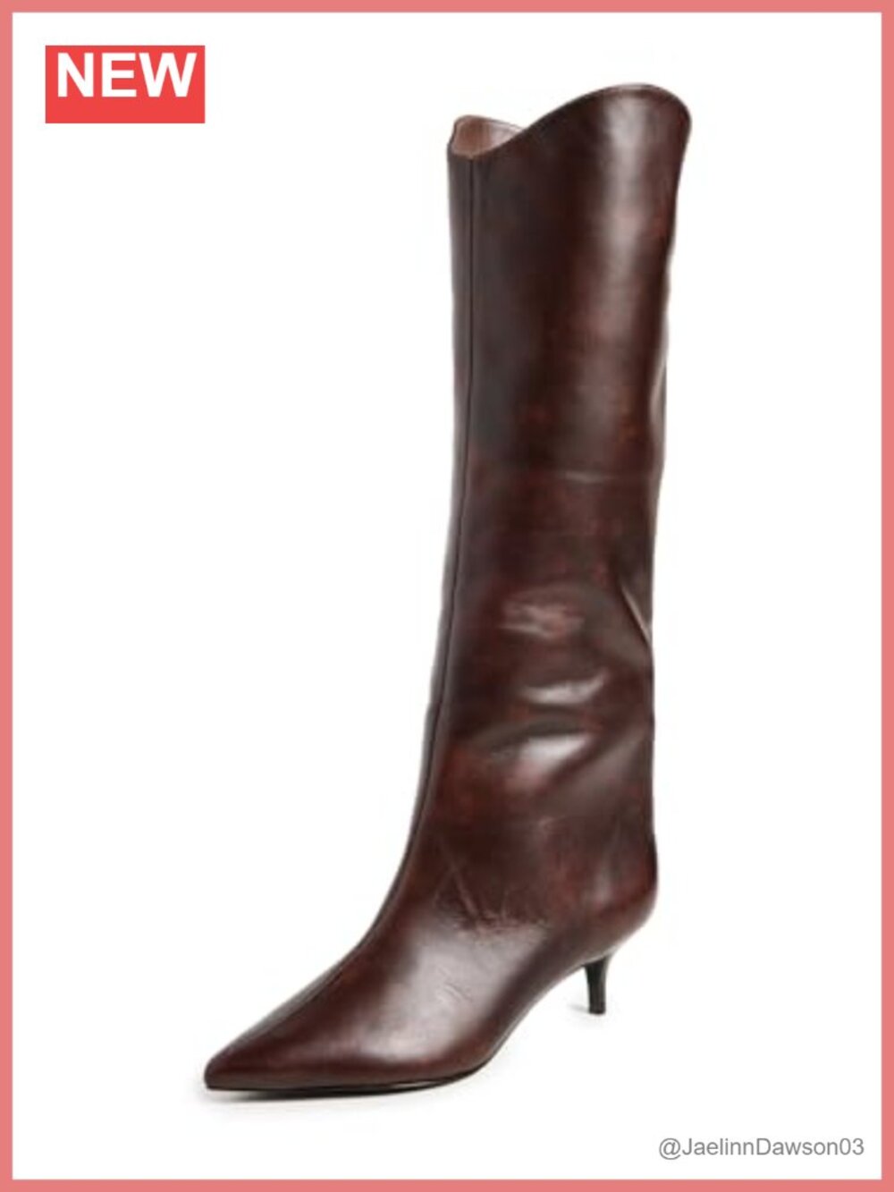 Knee-High Leather Kitten Heel Boots Equestrian Style Poshmark